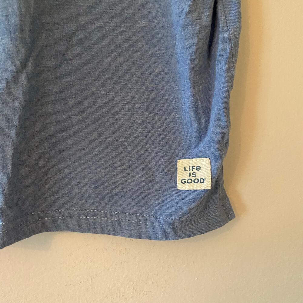 Life Is Good Blue Short Sleeve Sunset Ocean T-Shirt Casual Women's size Large - Picture 5 of 10